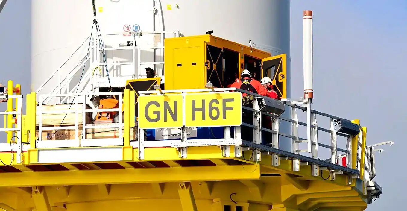 Topside services on wind turbine