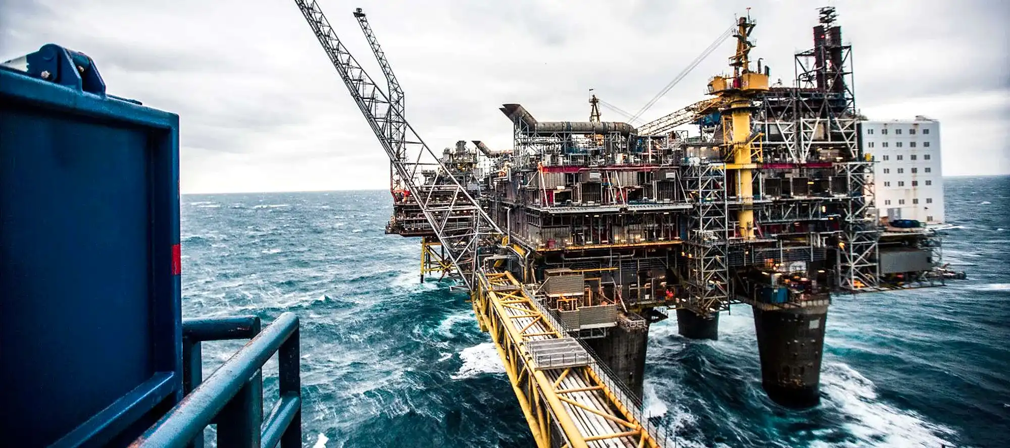 OEG Norway container on offshore oil rig platform.